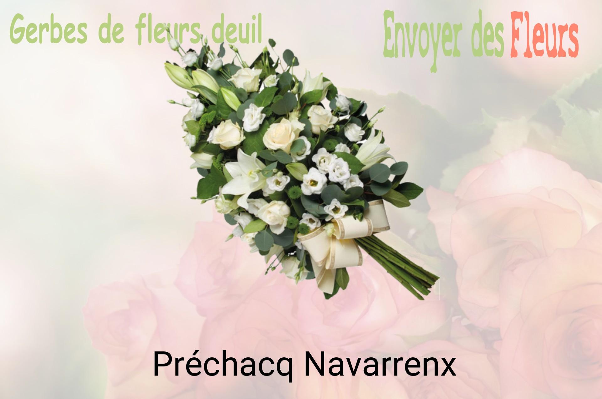 Gerbe de fleurs de deuil livrée à Préchacq-Navarrenx